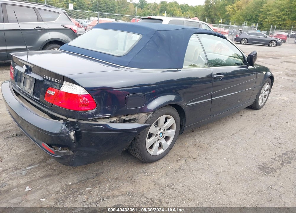 2006 BMW 325CI VIN: WBABW33476PX87887