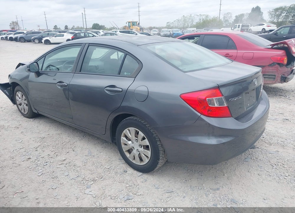 2012 HONDA CIVIC LX VIN: 19XFB2F51CE011961