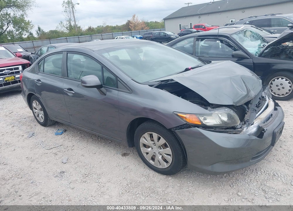 2012 HONDA CIVIC LX VIN: 19XFB2F51CE011961