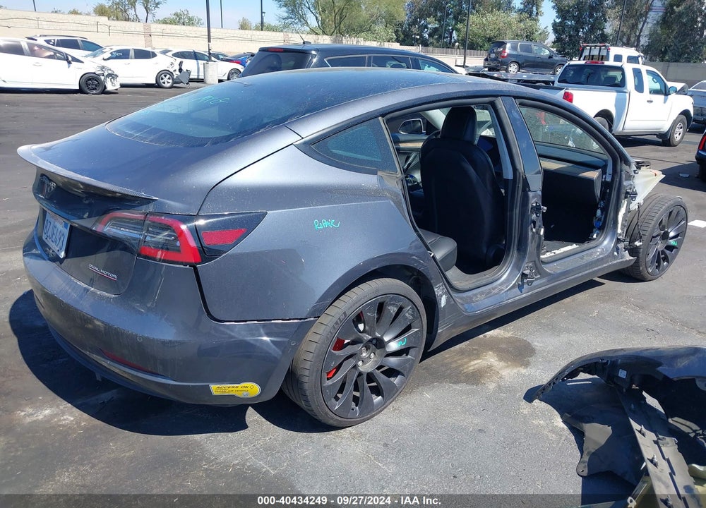 2022 TESLA MODEL 3 PERFORMANCE DUAL MOTOR ALL-WHEEL DRIVE VIN: 5YJ3E1EC5NF138312