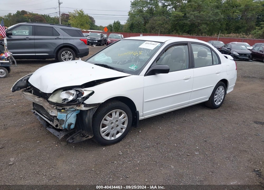 2005 HONDA CIVIC LX VIN: 2HGES16535H610942