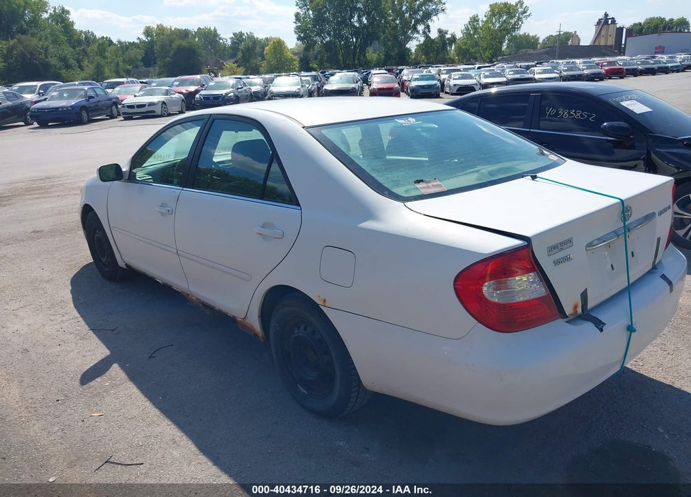 2002 TOYOTA CAMRY LE VIN: 4T1BE32K72U056616