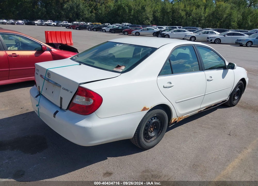 2002 TOYOTA CAMRY LE VIN: 4T1BE32K72U056616