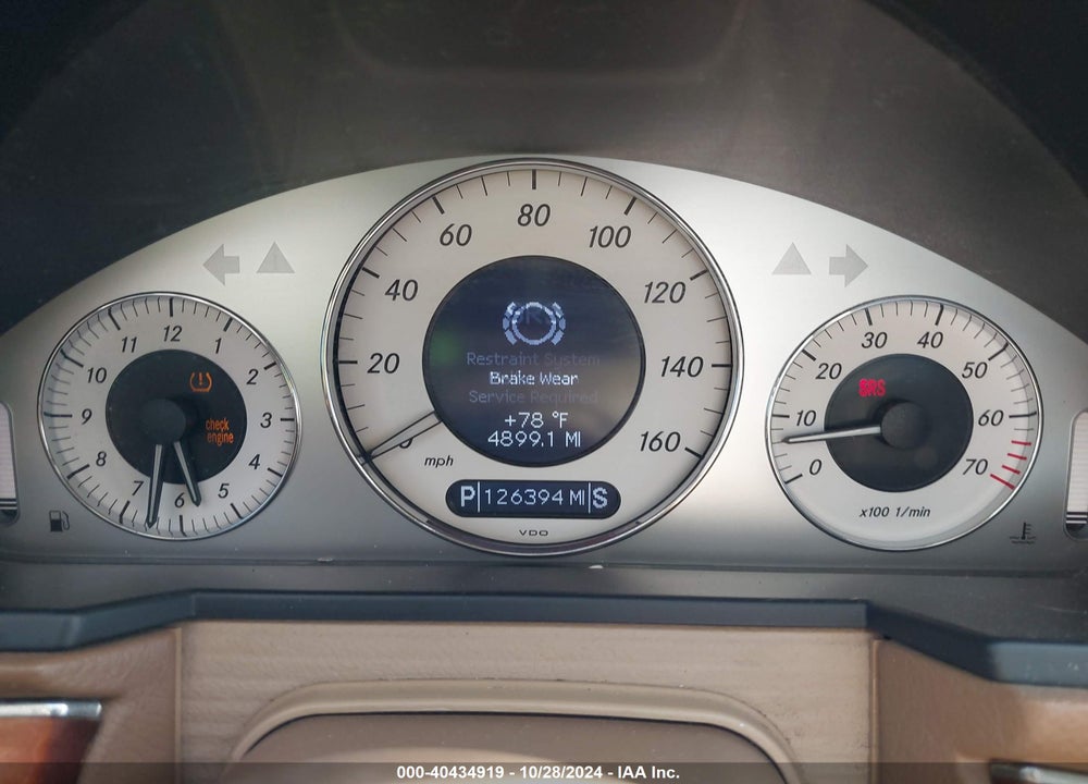 2009 MERCEDES-BENZ E 350 VIN: WDBUF56X19B412722