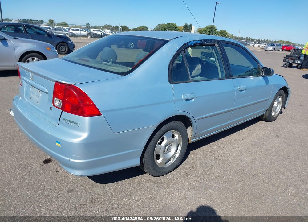 2004 HONDA CIVIC HYBRID VIN: JHMES96614S021139
