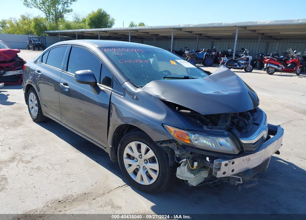 2012 HONDA CIVIC LX VIN: 2HGFB2F53CH607823