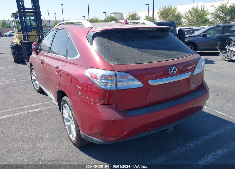 2011 LEXUS RX 450H VIN: JTJBC1BA9B2041355