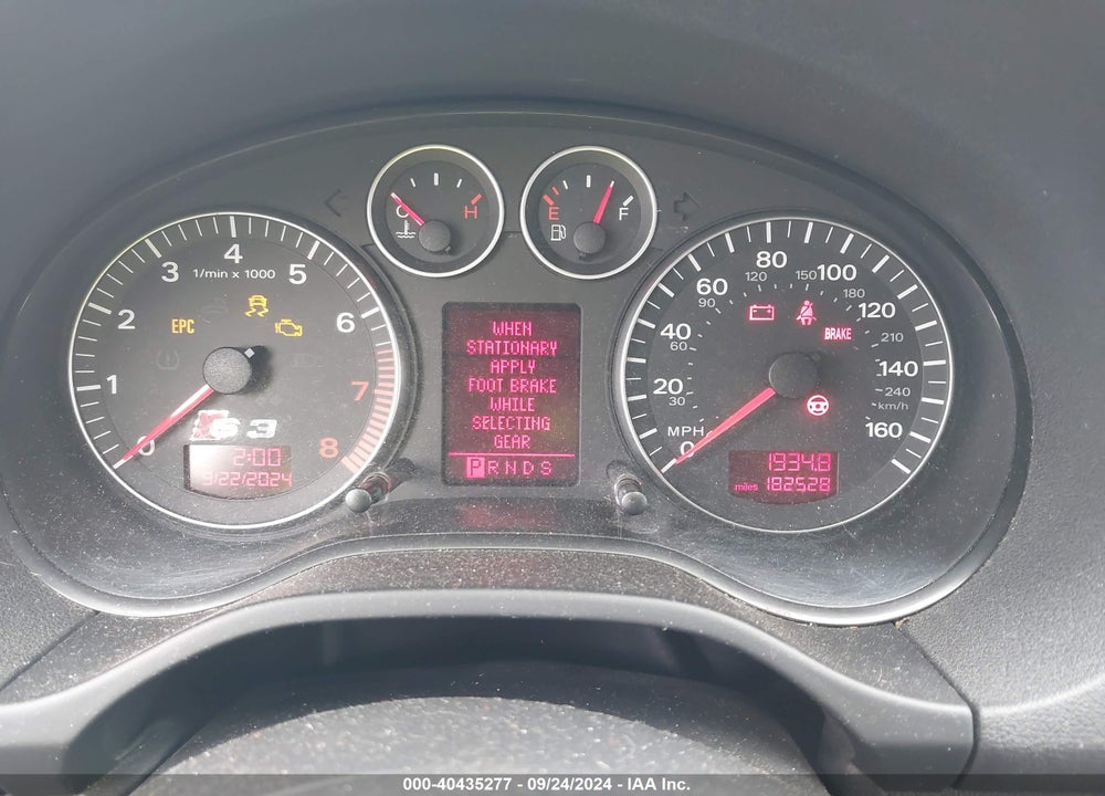 2007 AUDI A3 2.0T VIN: WAUNF78P37A079292