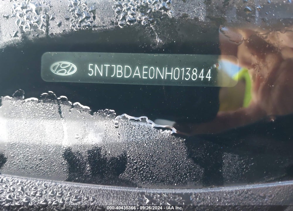 2022 HYUNDAI SANTA CRUZ SEL VIN: 5NTJBDAE0NH013844