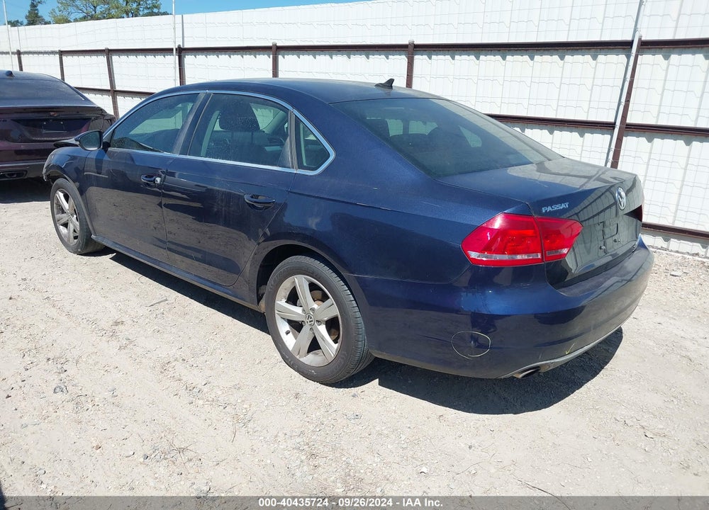 2012 VOLKSWAGEN PASSAT 2.5L SE VIN: 1VWBH7A30CC067281