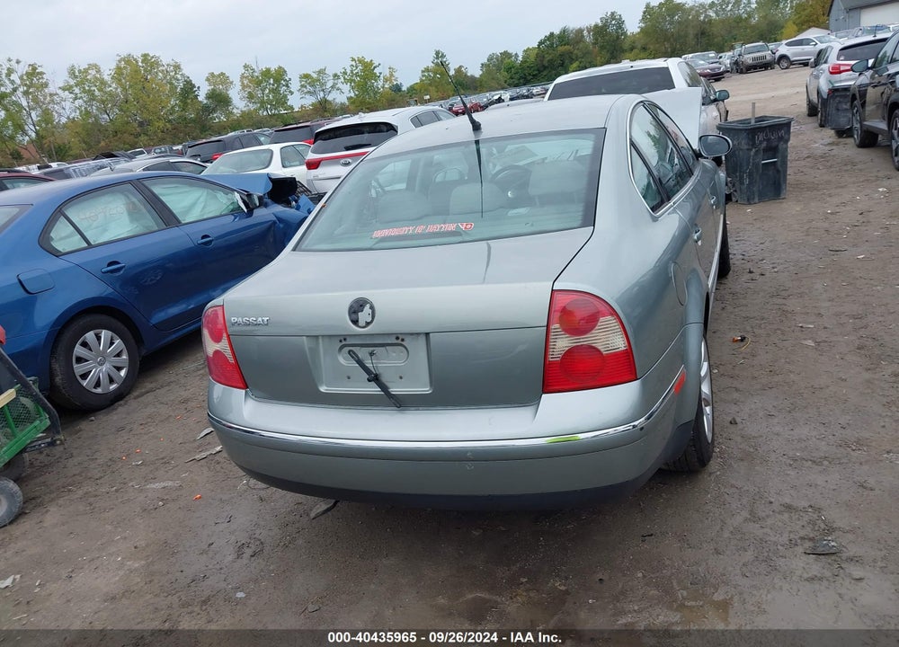 2004 VOLKSWAGEN PASSAT GLS VIN: WVWPD63B54E291459