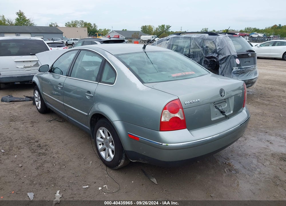2004 VOLKSWAGEN PASSAT GLS VIN: WVWPD63B54E291459