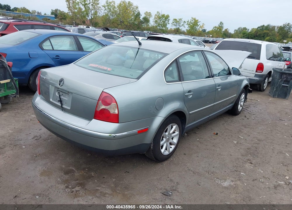 2004 VOLKSWAGEN PASSAT GLS VIN: WVWPD63B54E291459