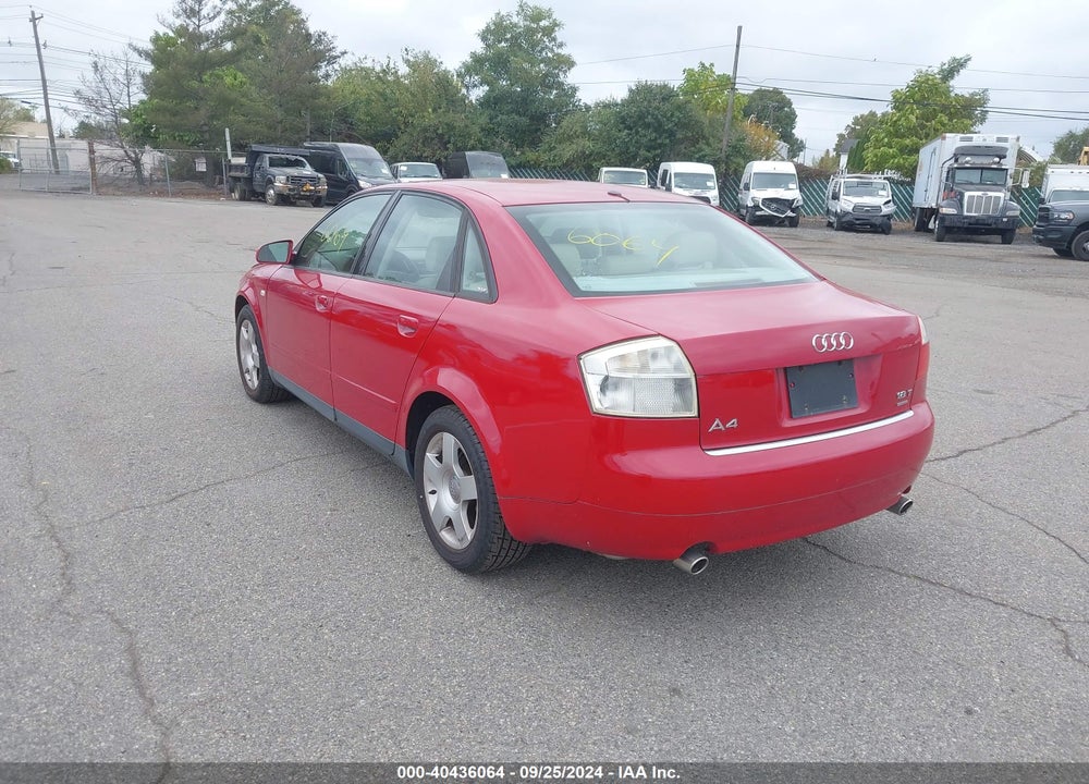 2002 AUDI A4 1.8T VIN: WAULC68E12A307758