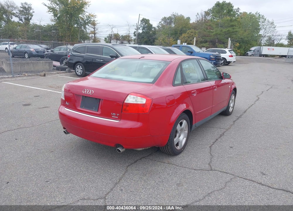 2002 AUDI A4 1.8T VIN: WAULC68E12A307758