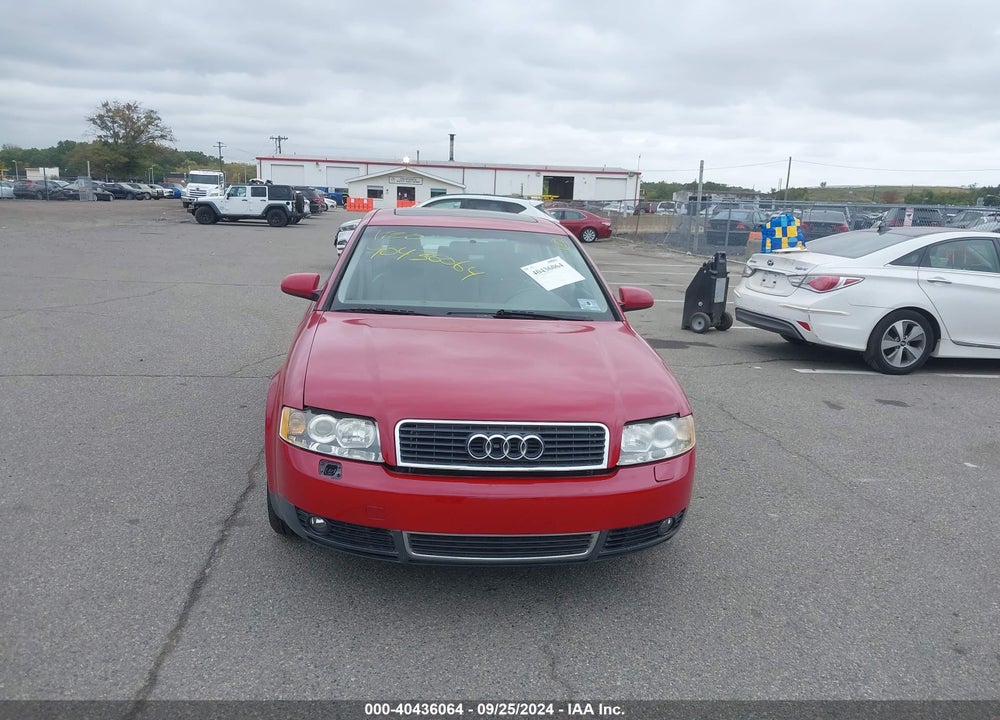 2002 AUDI A4 1.8T VIN: WAULC68E12A307758