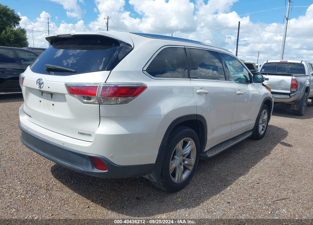 2016 TOYOTA HIGHLANDER LIMITED V6 VIN: 5TDYKRFH4GS170156