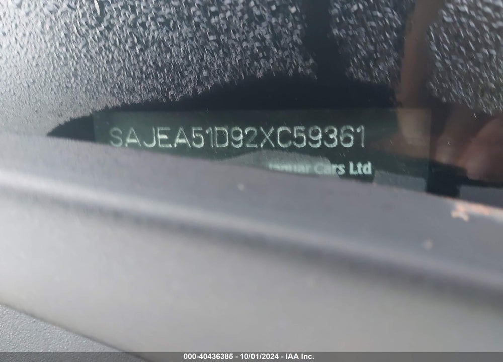 2002 JAGUAR X-TYPE 2.5L VIN: SAJEA51D92XC59361