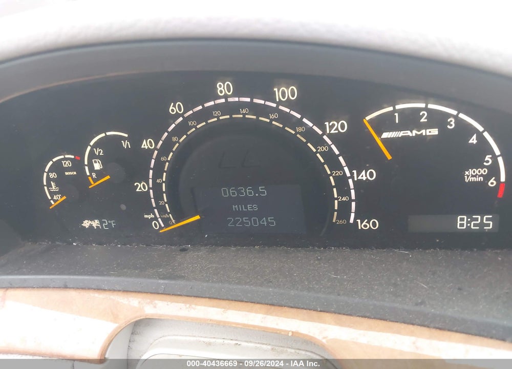 2002 MERCEDES-BENZ S 55 AMG VIN: WDBNG73J02A250963