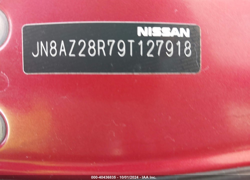 2009 NISSAN CUBE 1.8SL VIN: JN8AZ28R79T127918