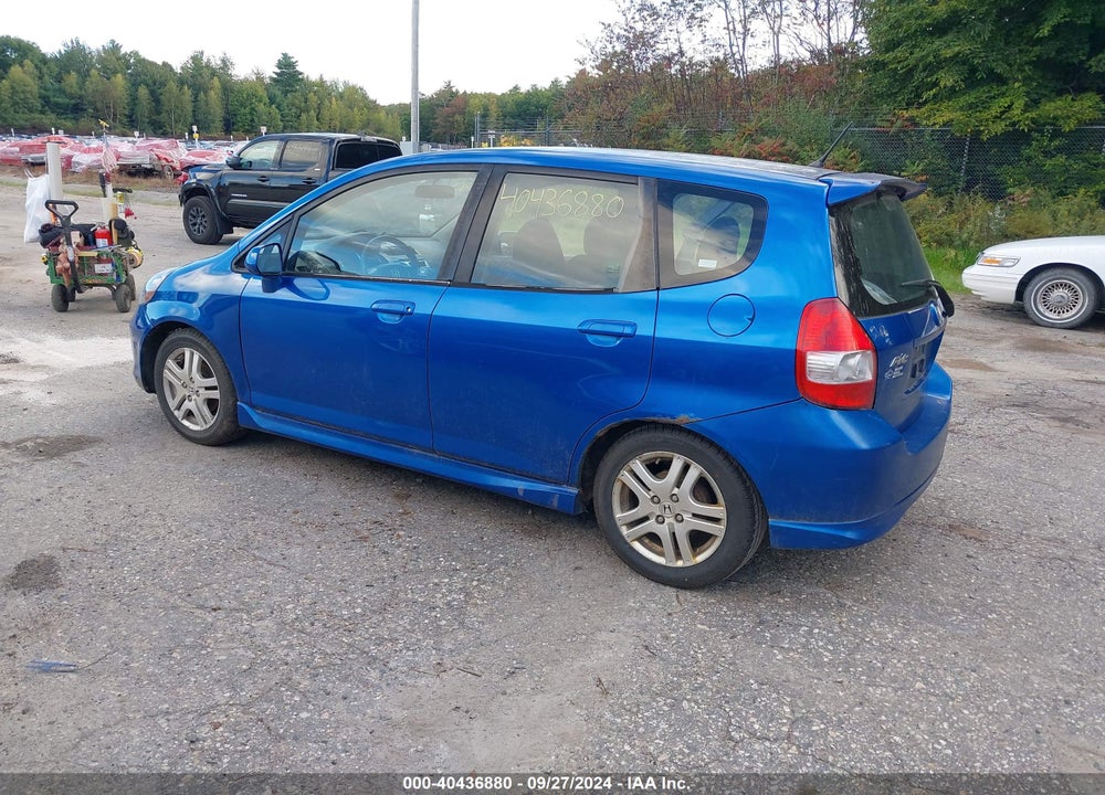 2008 HONDA FIT SPORT VIN: JHMGD37628S026077