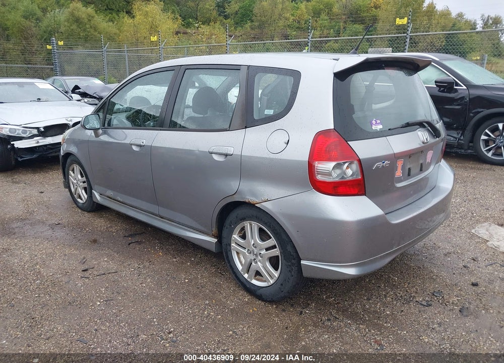 2007 HONDA FIT SPORT VIN: JHMGD38677S023835