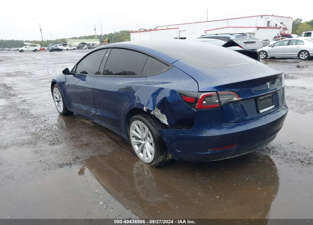 2022 TESLA MODEL 3 VIN: 5YJ3E1EA7NF186411