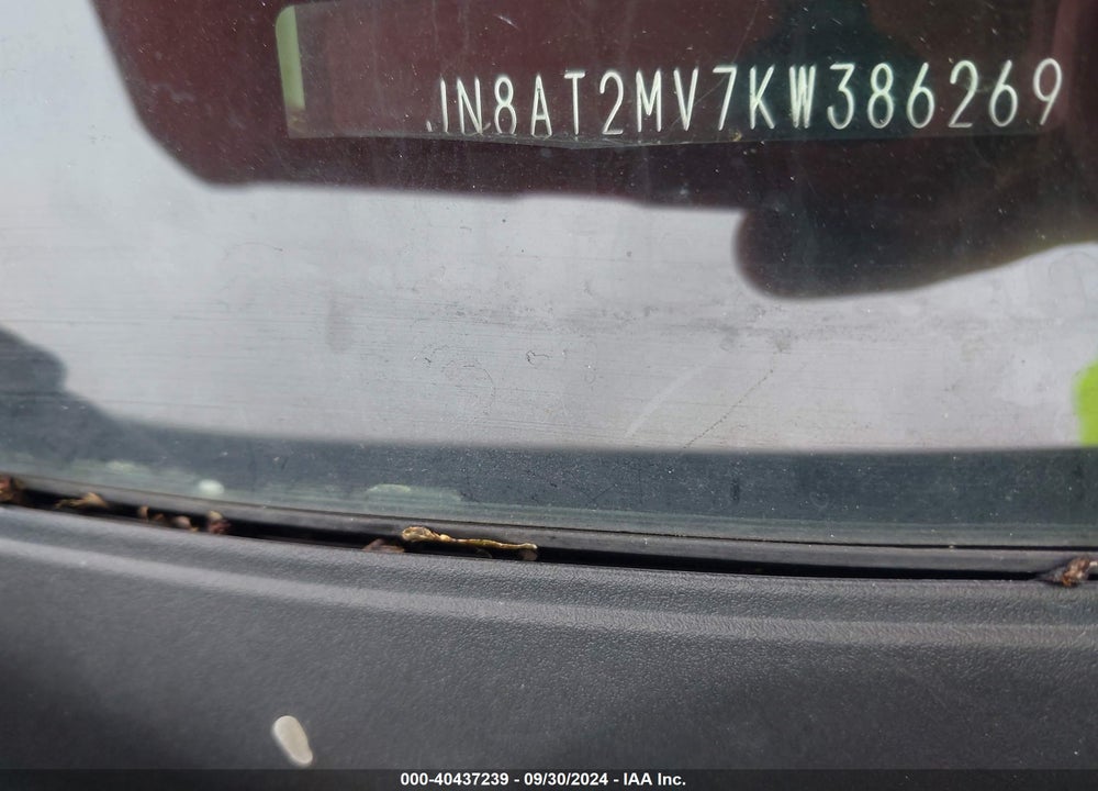 2019 NISSAN ROGUE SV VIN: JN8AT2MV7KW386269