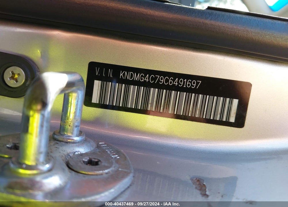2012 KIA SEDONA LX VIN: KNDMG4C79C6491697