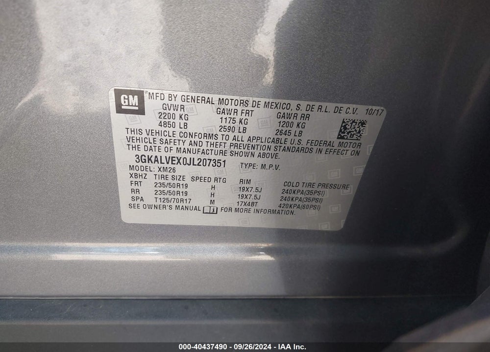 2018 GMC TERRAIN SLT VIN: 3GKALVEX0JL207351
