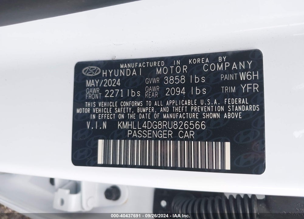 2024 HYUNDAI ELANTRA SE VIN: KMHLL4DG8RU826566