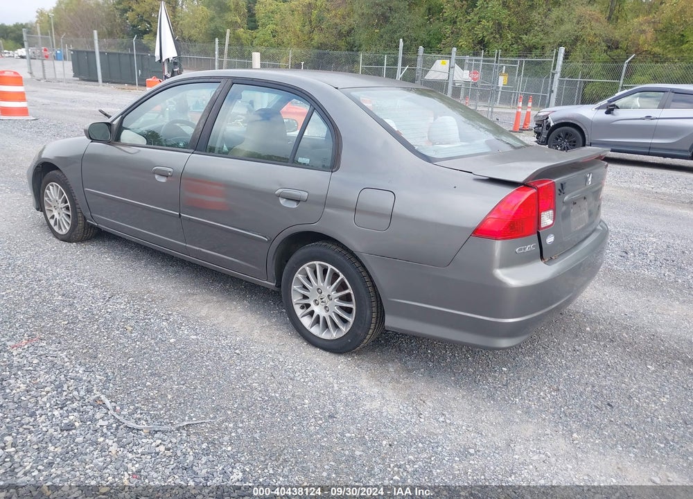 2005 HONDA CIVIC EX VIN: 1HGES26745L012188