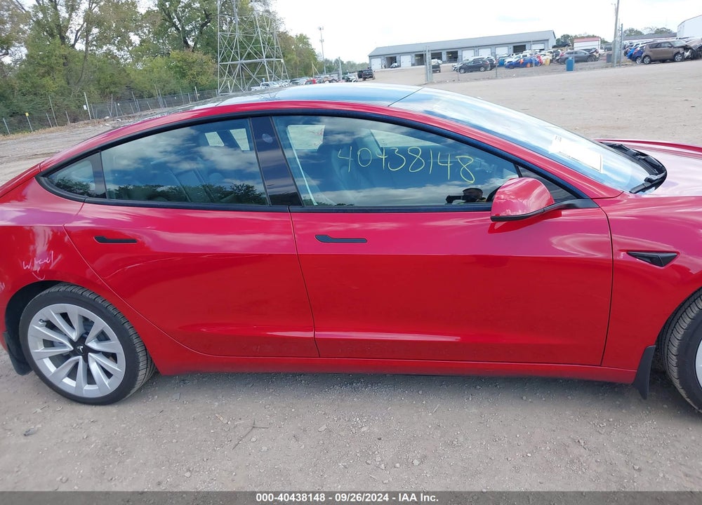 2022 TESLA MODEL 3 LONG RANGE DUAL MOTOR ALL-WHEEL DRIVE VIN: 5YJ3E1EB5NF190448