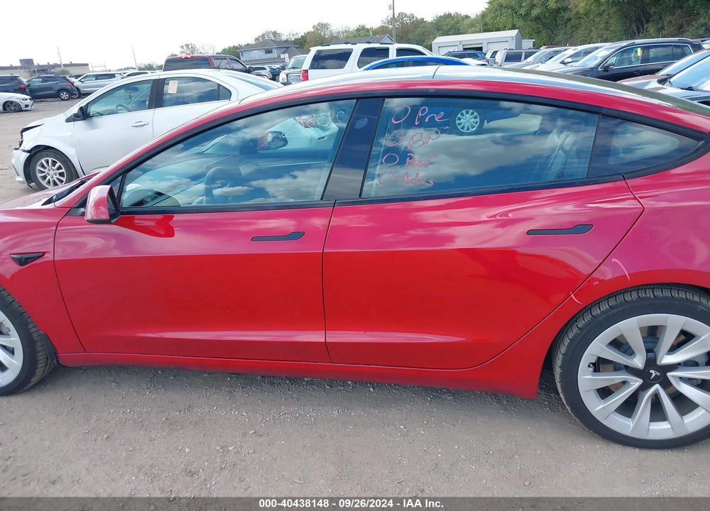 2022 TESLA MODEL 3 LONG RANGE DUAL MOTOR ALL-WHEEL DRIVE VIN: 5YJ3E1EB5NF190448