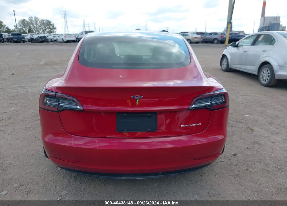 2022 TESLA MODEL 3 LONG RANGE DUAL MOTOR ALL-WHEEL DRIVE VIN: 5YJ3E1EB5NF190448