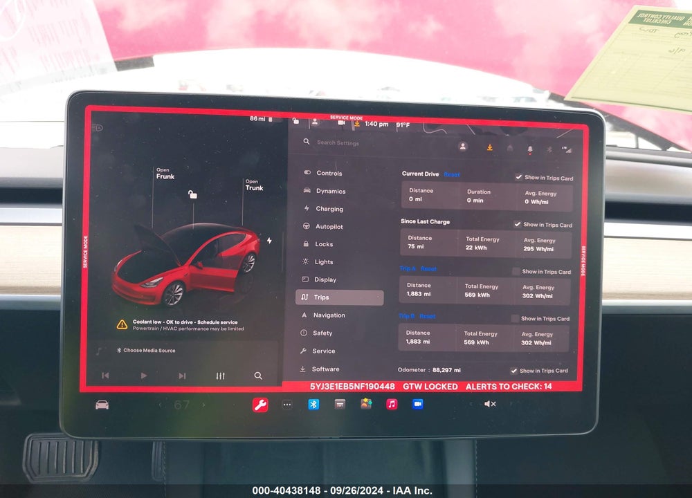 2022 TESLA MODEL 3 LONG RANGE DUAL MOTOR ALL-WHEEL DRIVE VIN: 5YJ3E1EB5NF190448