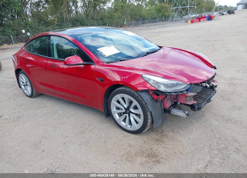 2022 TESLA MODEL 3 LONG RANGE DUAL MOTOR ALL-WHEEL DRIVE VIN: 5YJ3E1EB5NF190448