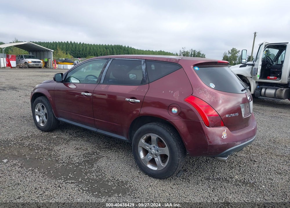 2005 NISSAN MURANO SL VIN: JN8AZ08W35W400940