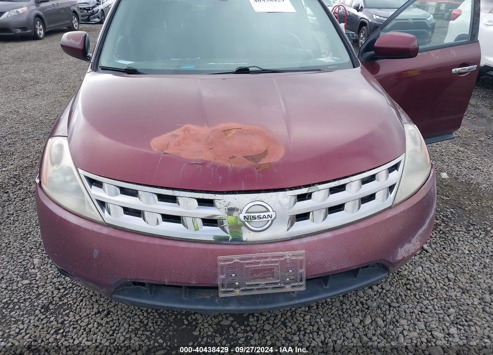 2005 NISSAN MURANO SL VIN: JN8AZ08W35W400940