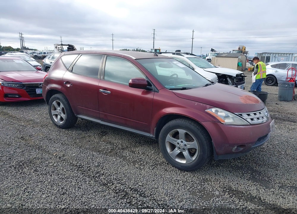 2005 NISSAN MURANO SL VIN: JN8AZ08W35W400940