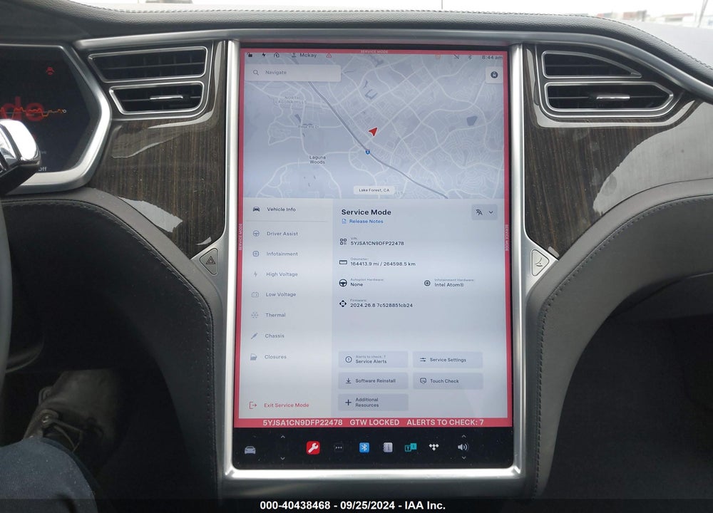 2013 TESLA MODEL S VIN: 5YJSA1CN9DFP22478
