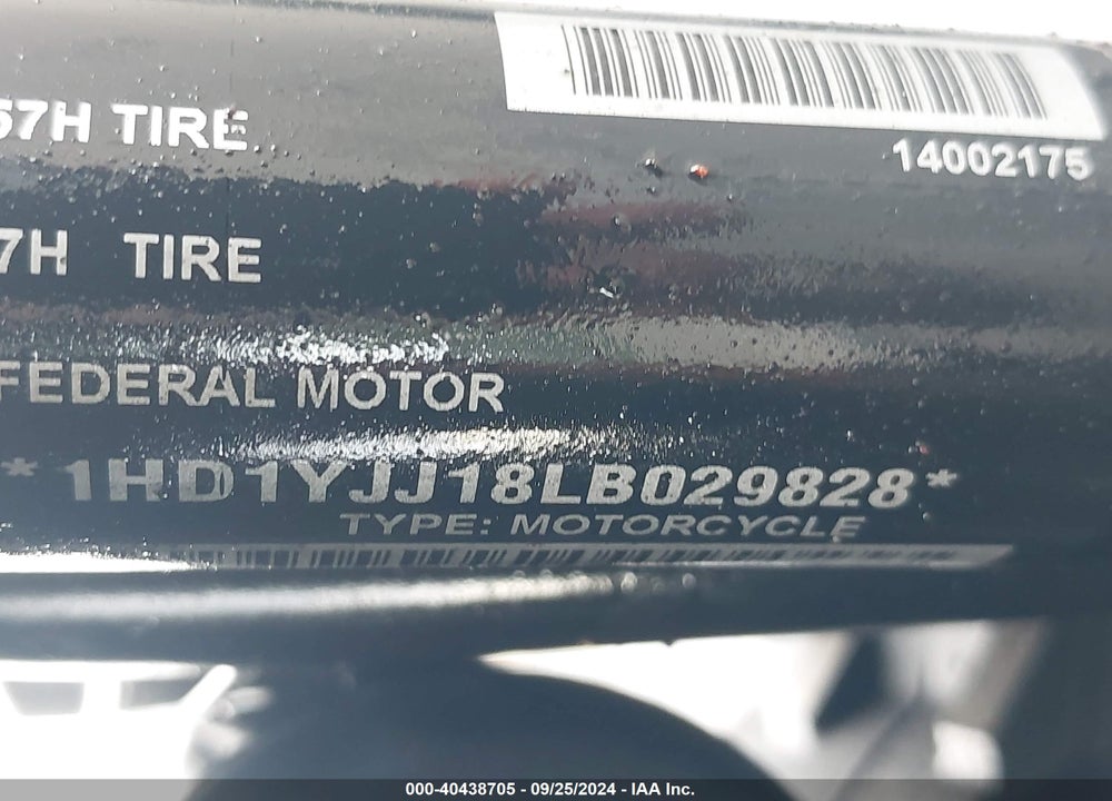 2020 HARLEY-DAVIDSON FXBB VIN: 1HD1YJJ18LB029828