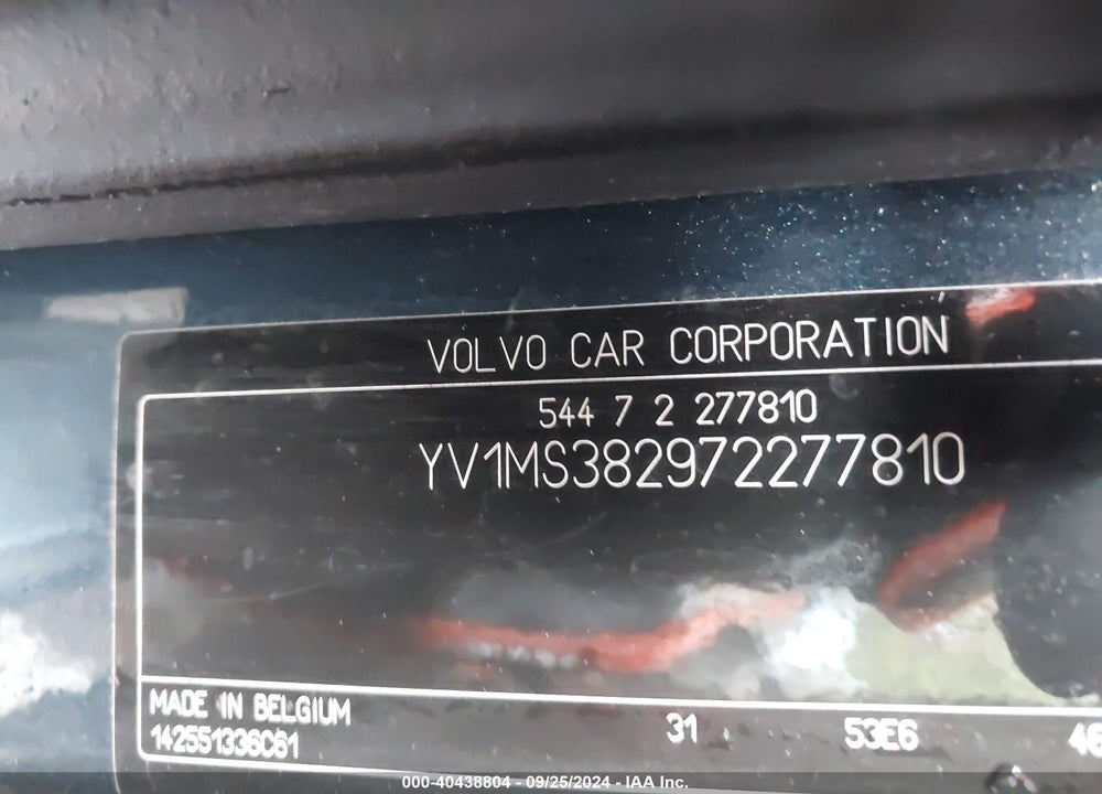 2007 VOLVO S40 2.4I VIN: YV1MS382972277810