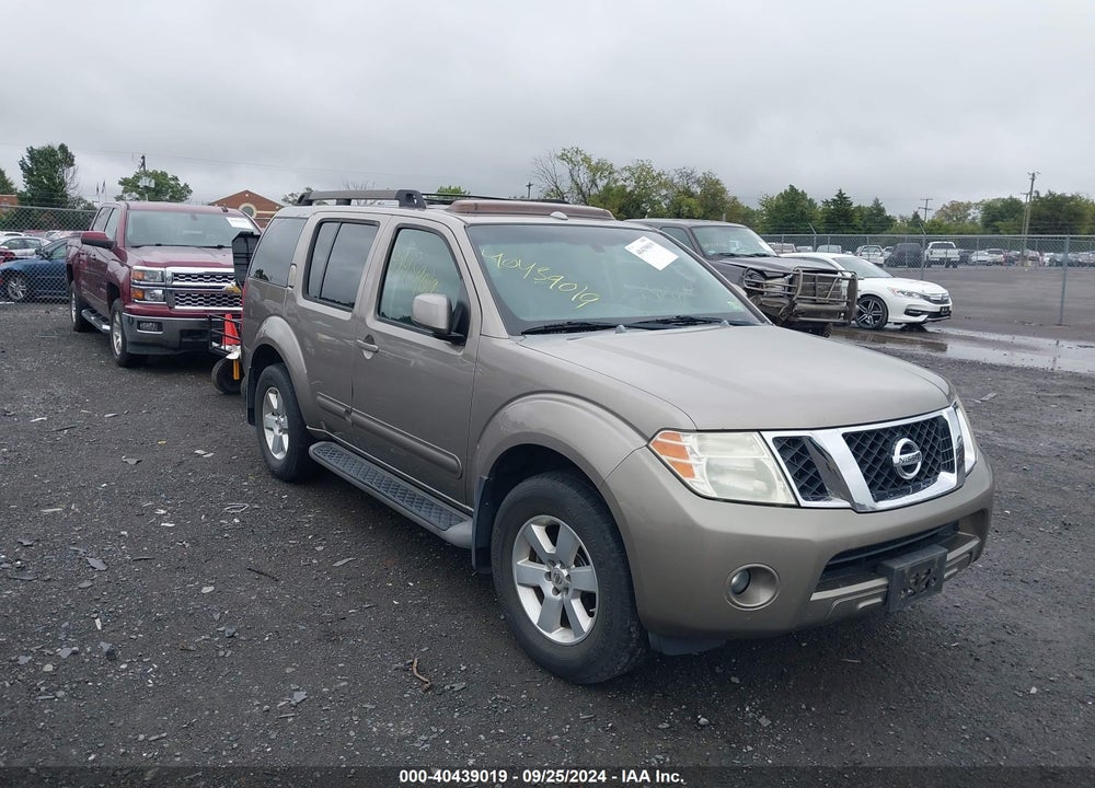 2008 NISSAN PATHFINDER SE VIN: 5N1AR18B18C603731