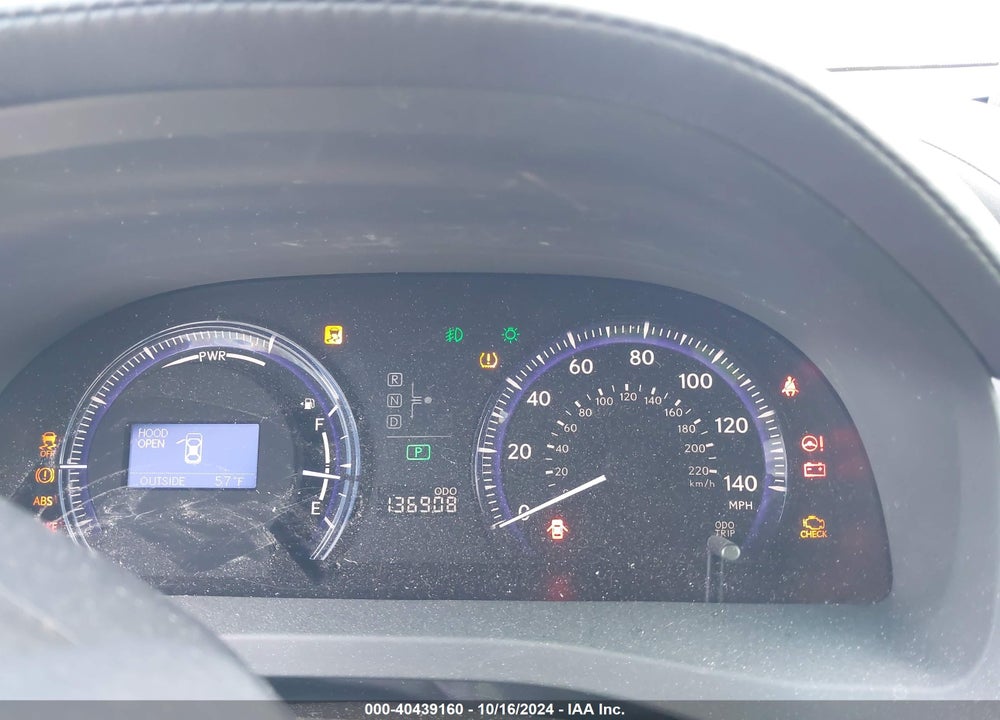 2010 LEXUS HS 250H PREMIUM VIN: JTHBB1BA5A2009991