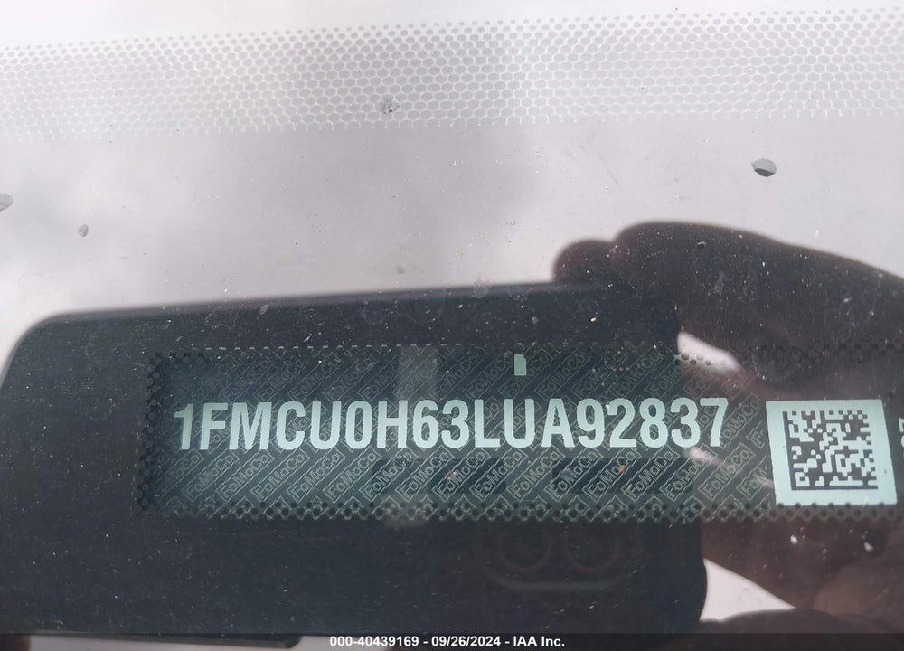 2020 FORD ESCAPE SEL VIN: 1FMCU0H63LUA92837