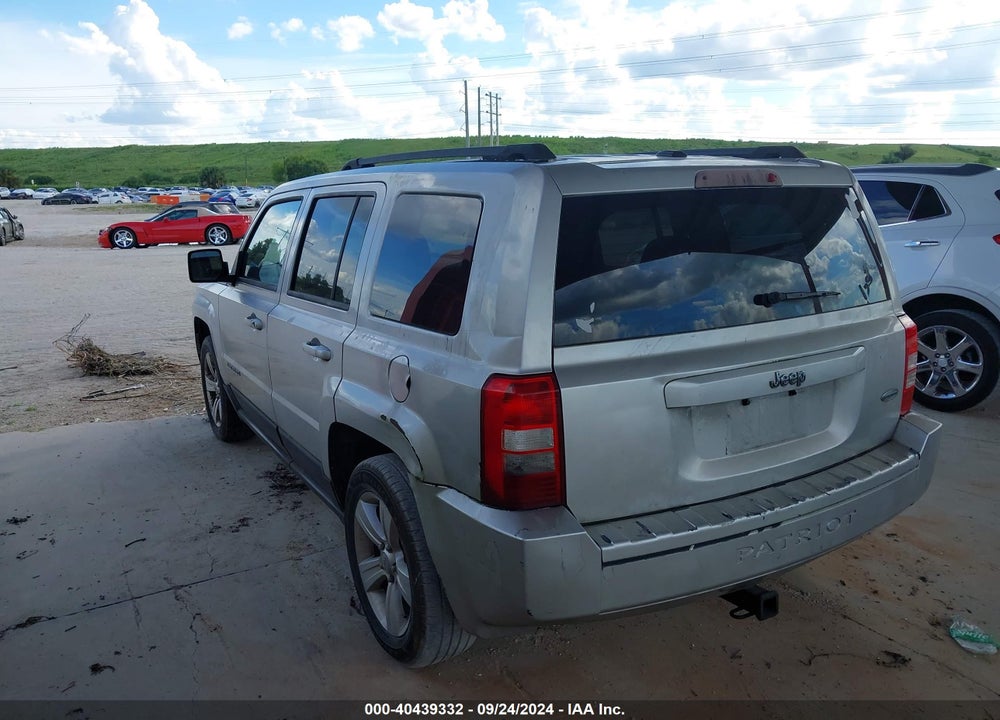 2012 JEEP PATRIOT LATITUDE VIN: 1C4NJPFA8CD551320