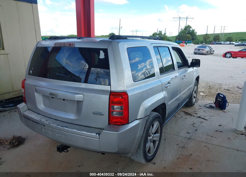 2012 JEEP PATRIOT LATITUDE VIN: 1C4NJPFA8CD551320