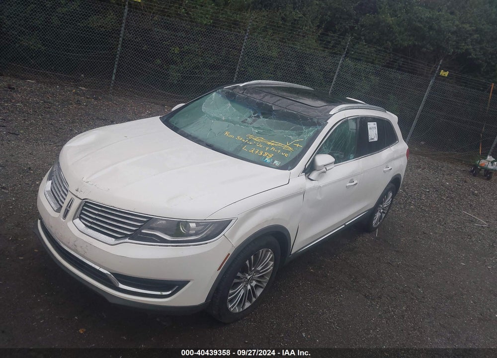 2016 LINCOLN MKX RESERVE VIN: 2LMTJ8LR3GBL27388