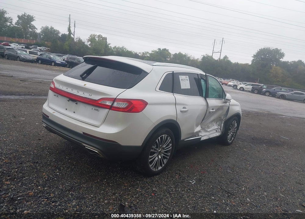 2016 LINCOLN MKX RESERVE VIN: 2LMTJ8LR3GBL27388